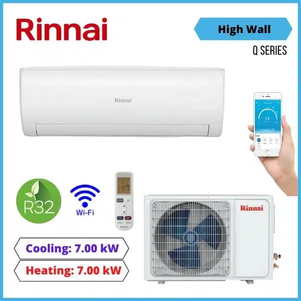 Rinnai 7.0Kw Q Series High Wall Heat Pump Systems Hsnrq70B Nz Depot 2