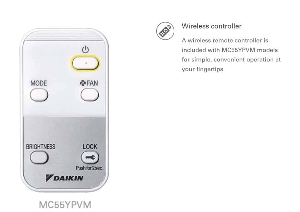 Daikin Air Purifier Mc55Ypvm Remote Control - Nzdepot