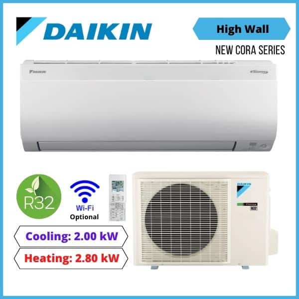 Daikin Cora 2.0Kw R32 Split System Air Conditioner Ftxm20U Nz Depot