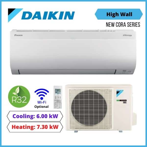 DAIKIN Cora 6.0kW R32 Split System Air Conditioner FTXM60U NZ DEPOT