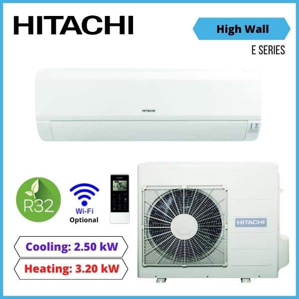 Hitachi 2.5Kw E Series High Wall Heat Pump Split Systems Ras E25Yhab Rac E25Yhab Nz Depot