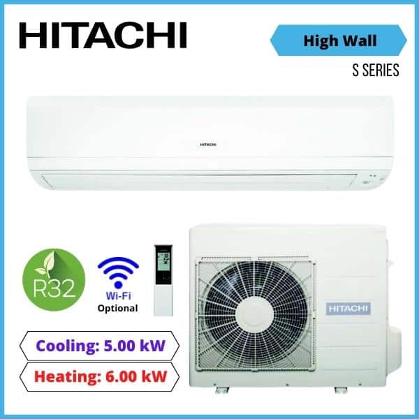 Hitachi 5.0Kw S Series High Wall Heat Pump Split Systems Ras S50Yhab Rac S50Yhab Nz Depot