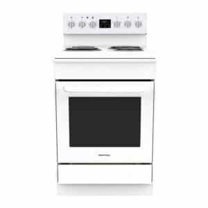 Parmco 600mm Freestanding Stove, Radiant Coil Cooktop, 4 Function Electric Oven, White - NZDEPOT