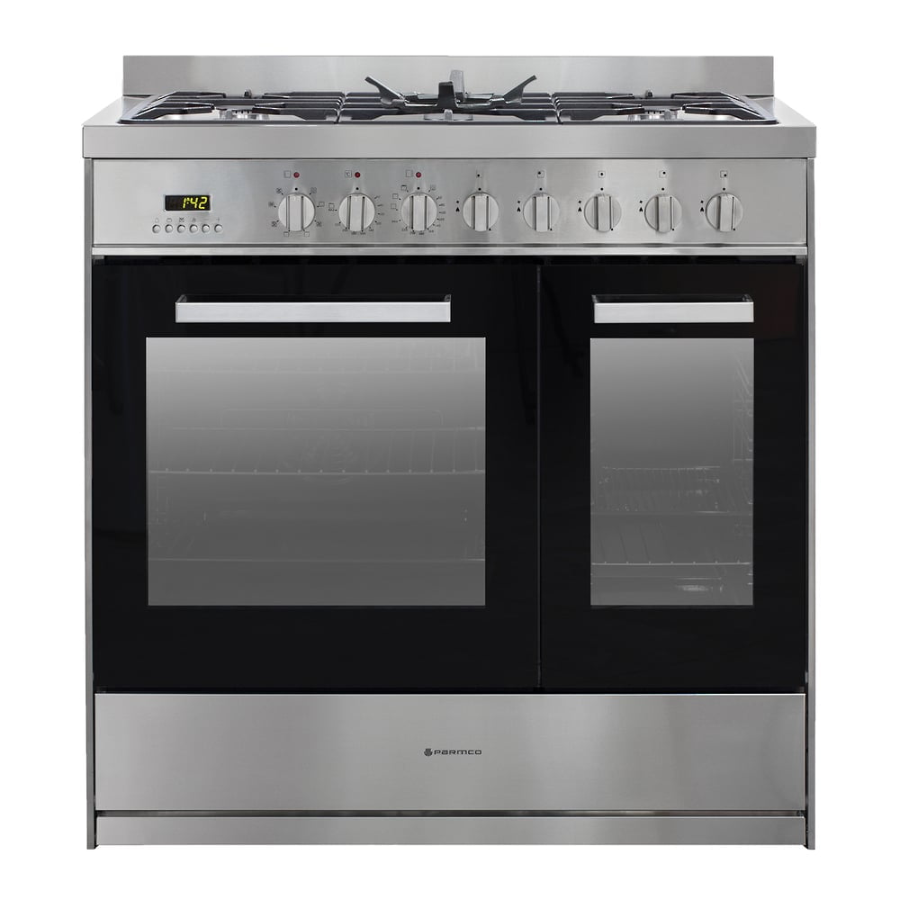 Parmco 900mm Combination Freestanding Stove, 1 & 1/2 Ovens, Stainless Steel - NZDEPOT