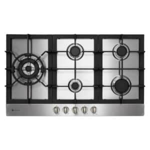 Parmco 900mm Gas Hob, 4 Burner + Wok, Stainless Steel - NZDEPOT