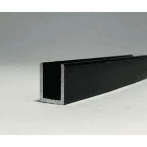 Aluminium U Channel For 10Mm Glass Shower Screens Black U Channel Black Spare Parts Nz Depot - Nz Depot