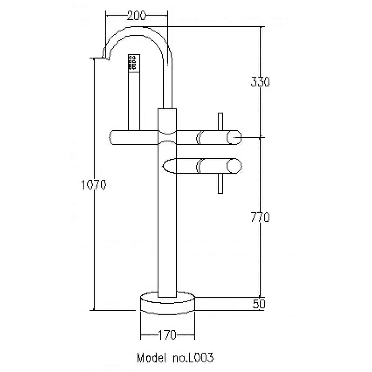 Bath Mixer Freestanding L003 L003 Bath Mixer Nz Depot 2