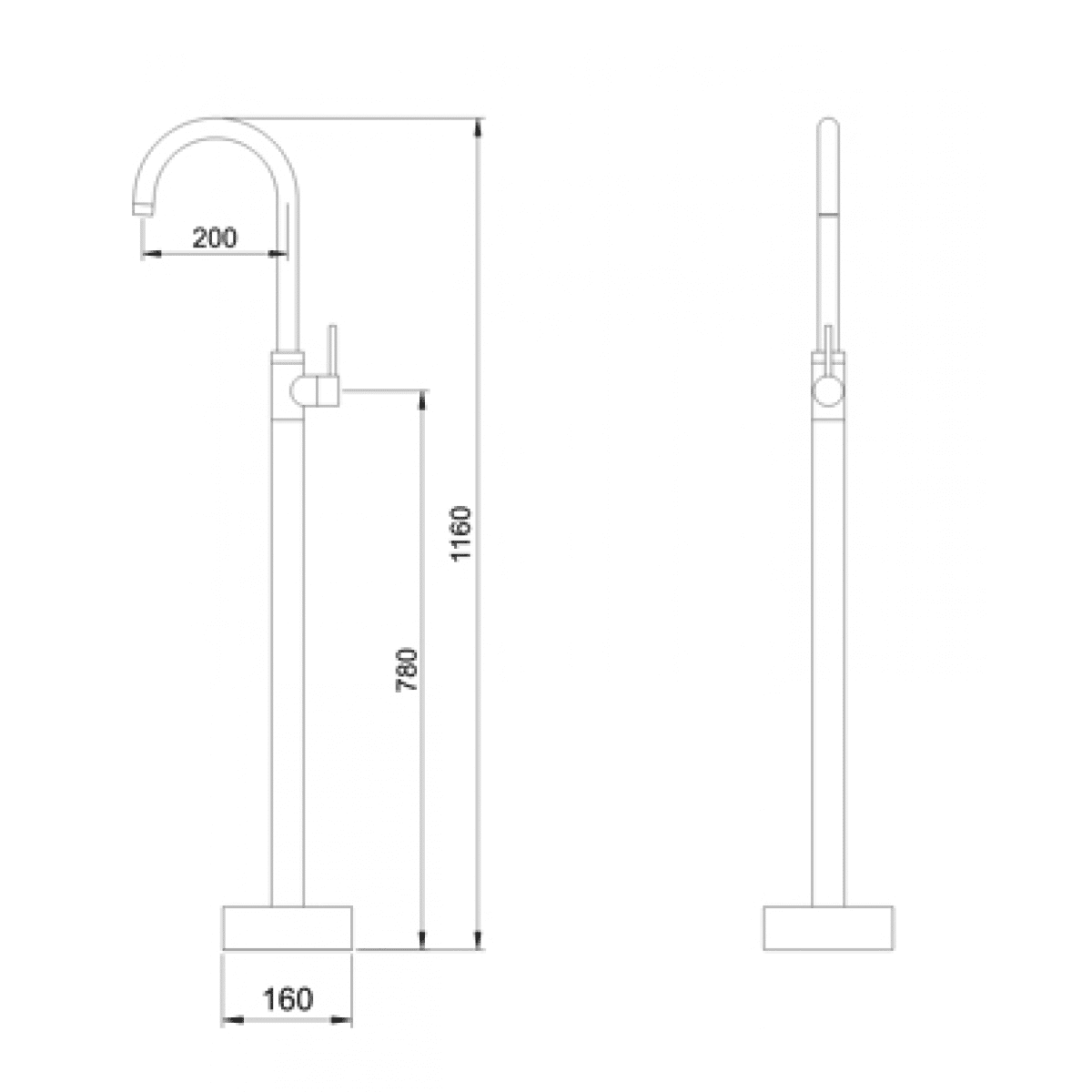 Bath Mixer Freestanding L003A L003A Bath Mixer NZ DEPOT 2