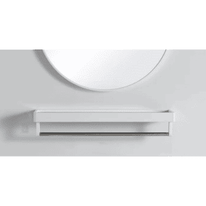 Bathroom Metal Wall Mirror Shelf White Framed Rectangle 600Mm S600 W Bathroom Accessories Nz Depot - Nz Depot