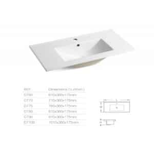 Ceramic Cabinet Basin Rectangle Series Dt1200 Dt1200 Ceramic Cabinet Basin Nz Depot - Nz Depot