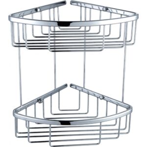 Chrome 2 Tier Double Shower Caddy Shelf Y104