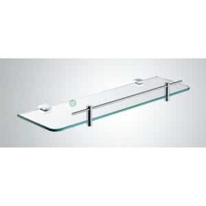 Glass Shelf Square Wall Hung Series With Chrome Rail 2100 08 2100 08 Bathroom Accessories Nz Depot - Nz Depot