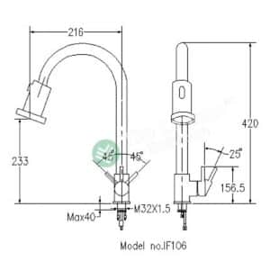 Kitchen Sink Mixer Round Series IF106 IF106 Kitchen Mixer NZ DEPOT 2