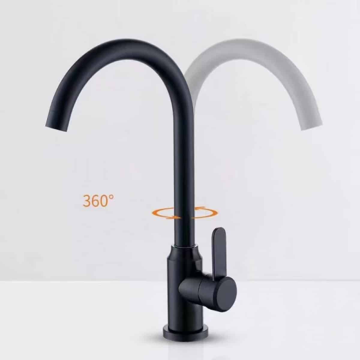 Kitchen Sink Mixer - Round Series S183 - Black