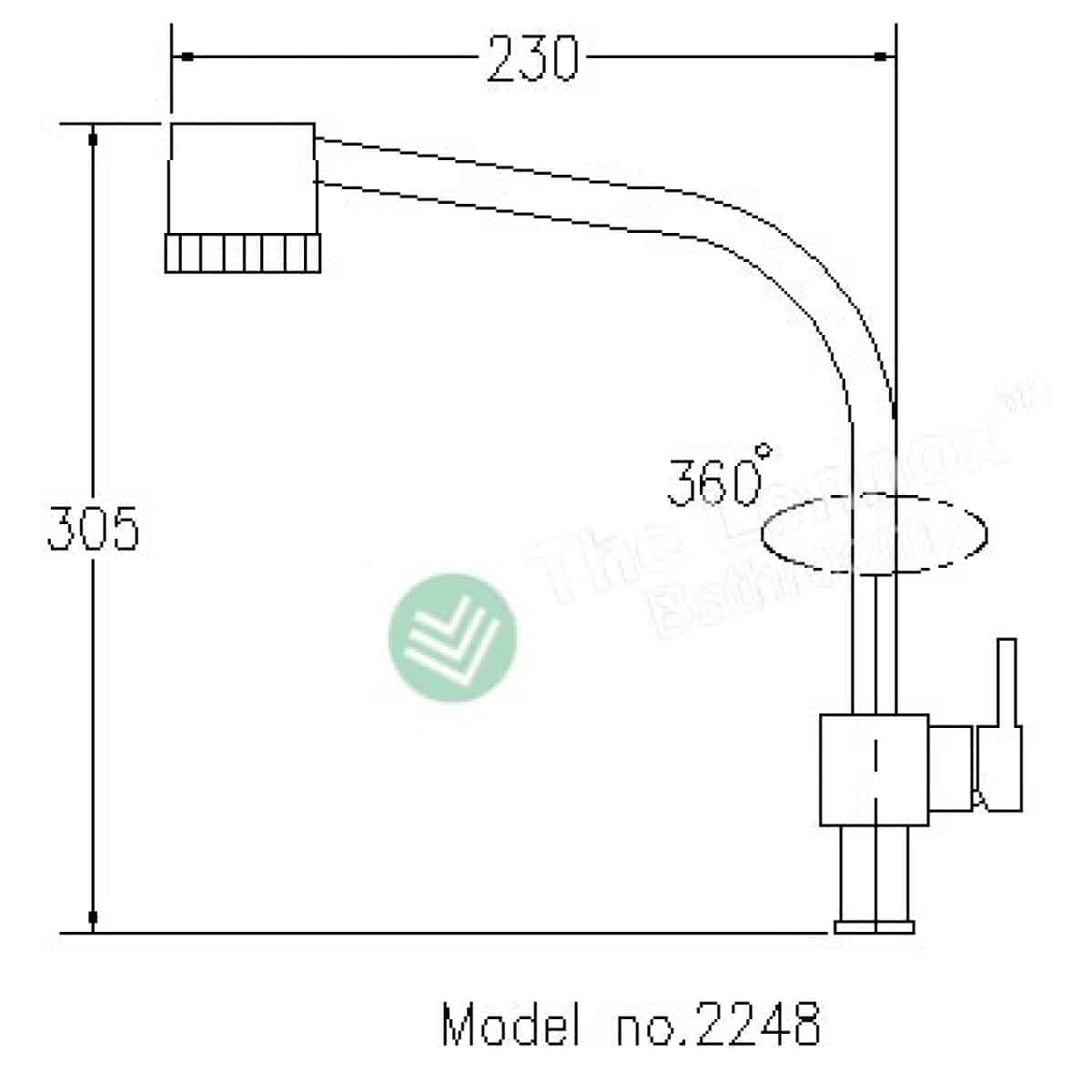 Kitchen Sink Mixer Square Series 2248 2248 Kitchen Mixer NZ DEPOT 2