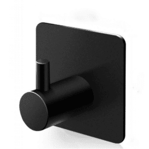 Robe Hook Square Wall Hung Series 2100 01Matt Black 2100 01 Black Bathroom Accessories Nz Depot - Nz Depot