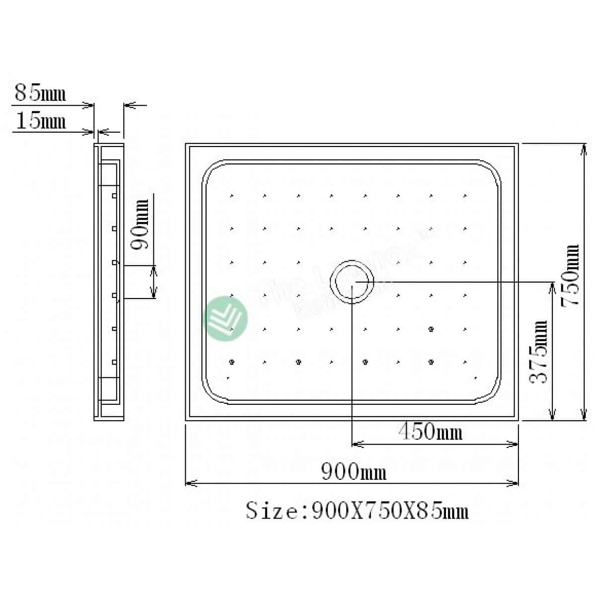 Shower Box Cape Series 2 Sides 900X750X1900Mm Rgm900X750 Rectangle Shower Nz Depot 3