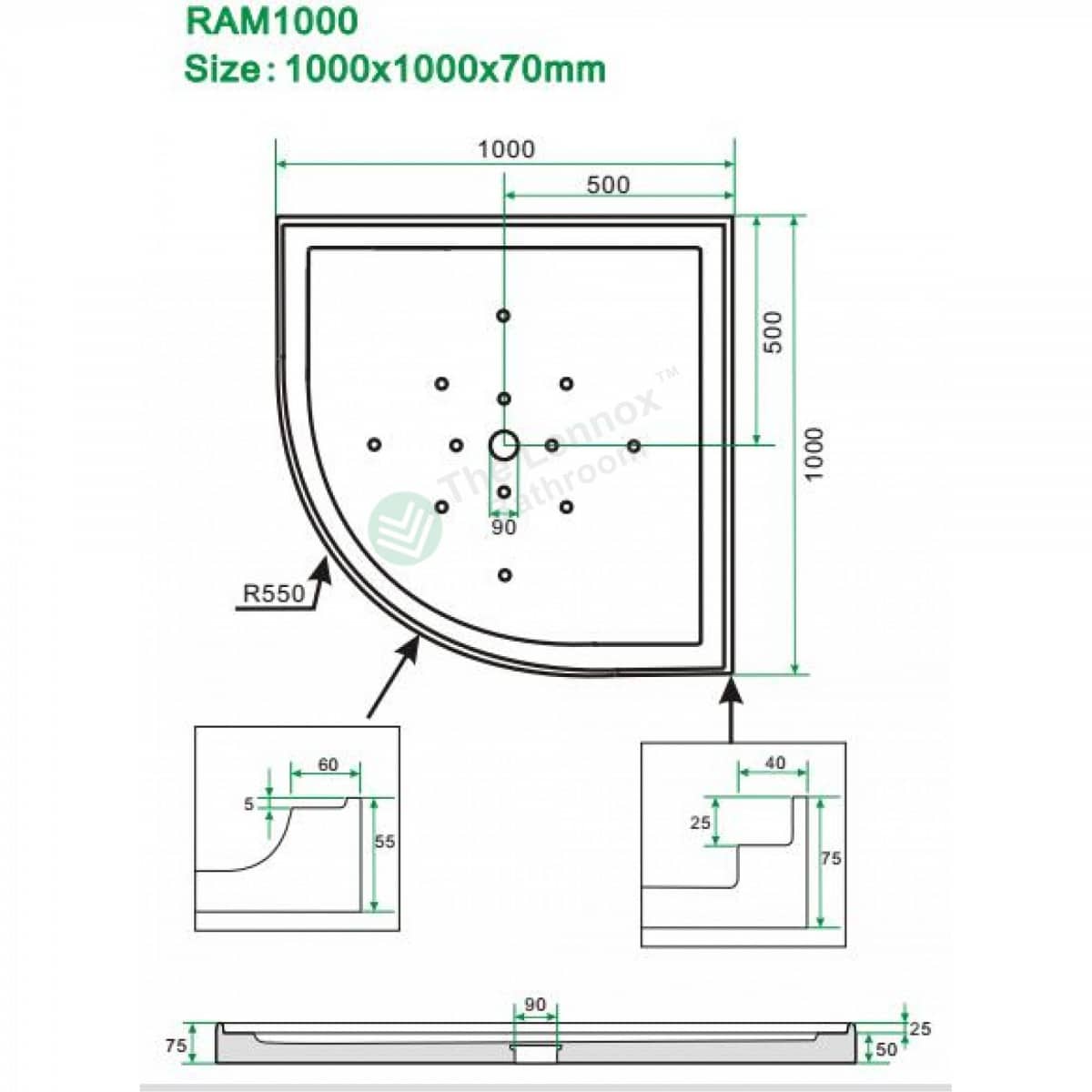 Shower Box Hydro Series 1000X1000X1950Mm Ham1000 Set Curve Shower Nz Depot 3