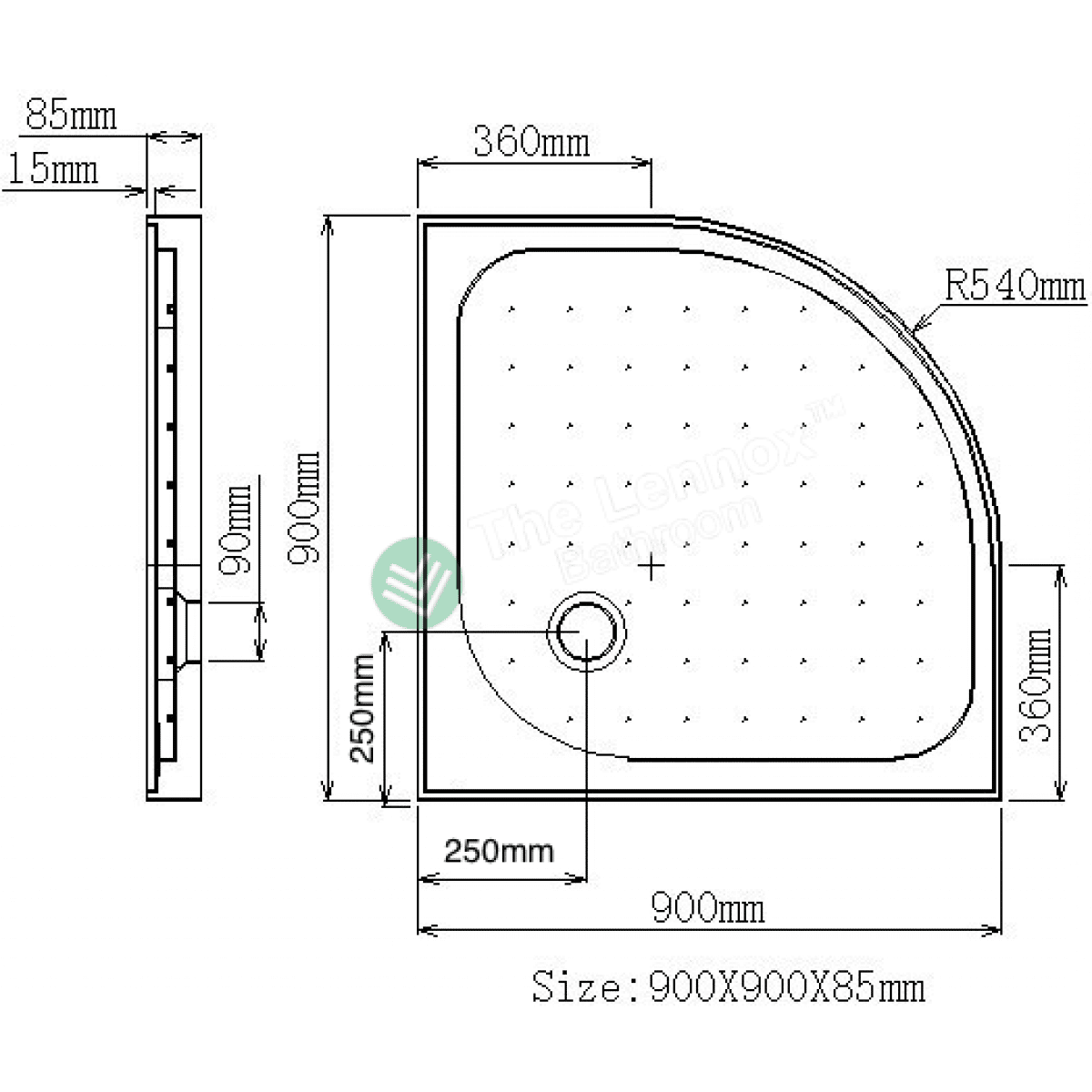 Shower Box Hydro Series 900x900x1950mm HAM900 Set Curve Shower NZ DEPOT 4