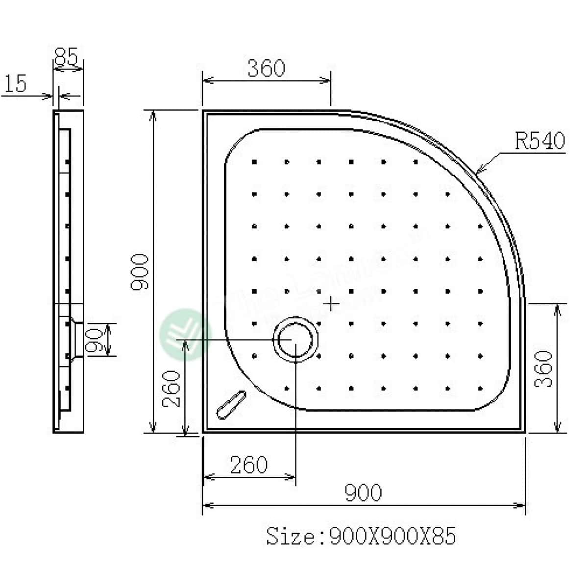 Shower Box Spring Series 900X900X1900Mm Ram900 Curve Shower Nz Depot 4