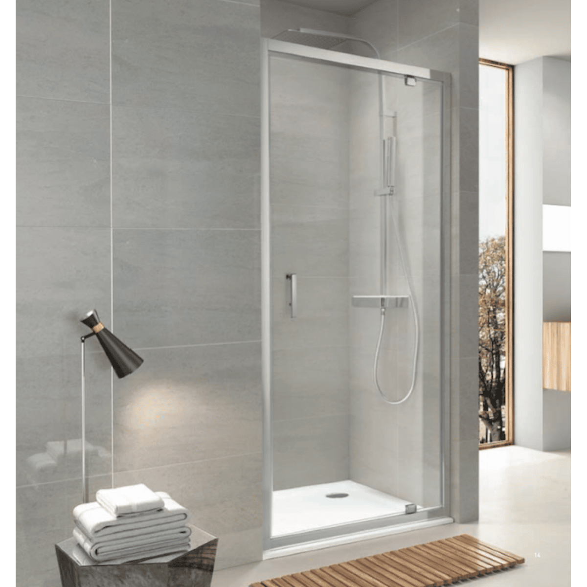 Shower Glass - Hydro Series （970X1900mm）Pivot Door