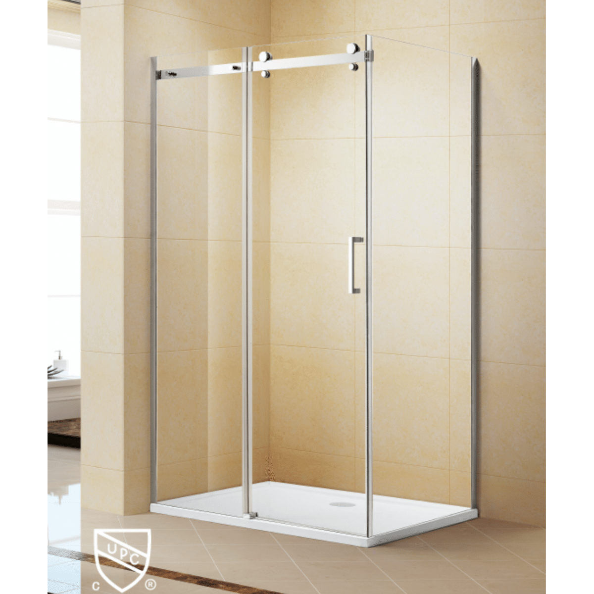 Shower Glass - Kora Series 2 Sides Frameless Glass (1000X800X1900Mm), Frameless Shower - Nz Depot