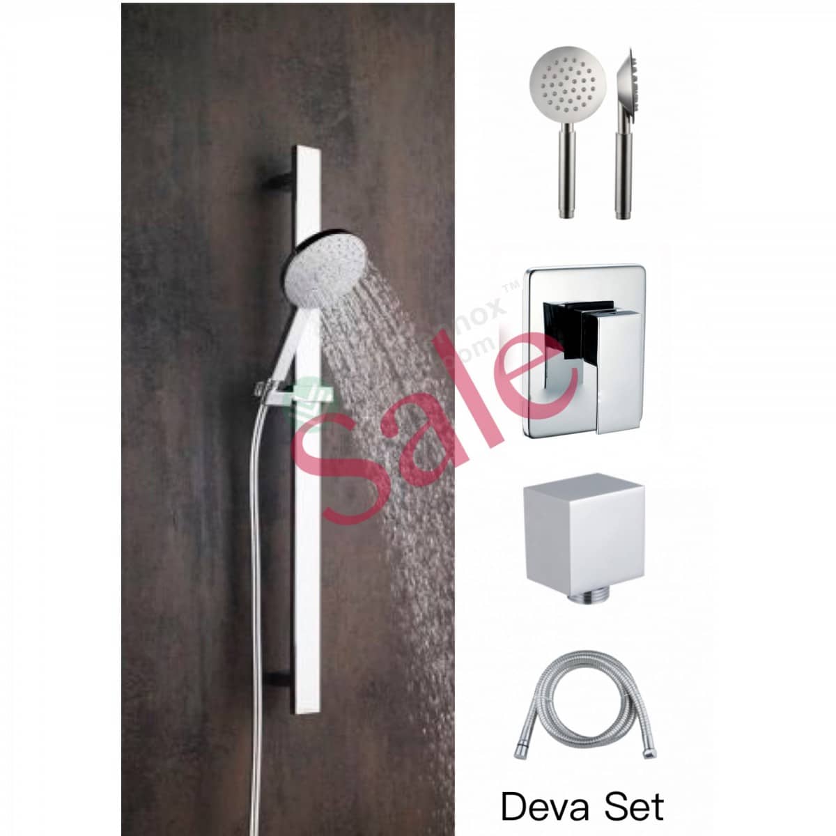 Shower Slide Combo Mains Pressure Deva Set