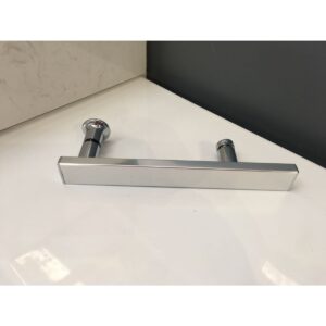 Shower Glass Door Handle 130Mm Flat Tube Flat 130 Door Hardware Nz Depot - Nz Depot