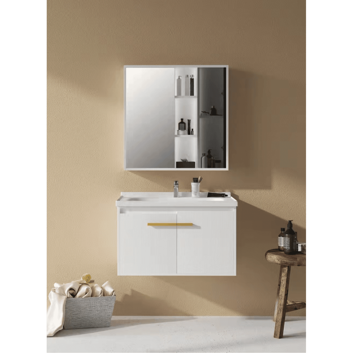 The European Bathroom Vanity Set 100% Waterproof H3, Wall Hung - Nz Depot