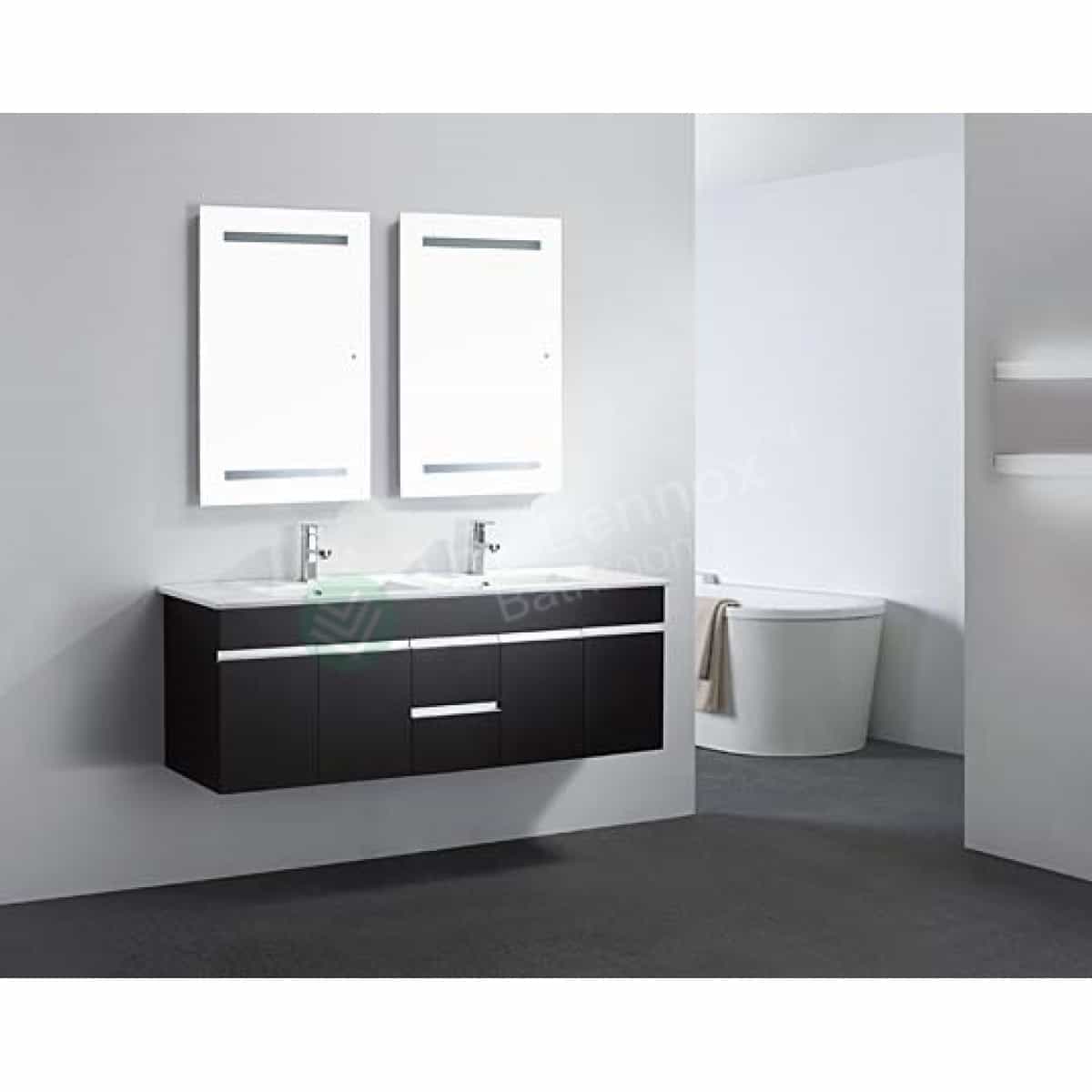 Vanity - Asron Series 1500Mm Coffee Double, Wall Hung - Nz Depot