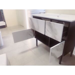 Vanity Ava Series 900mm Black Marble Pattern AVA900 Black Wall Hung NZ DEPOT 3