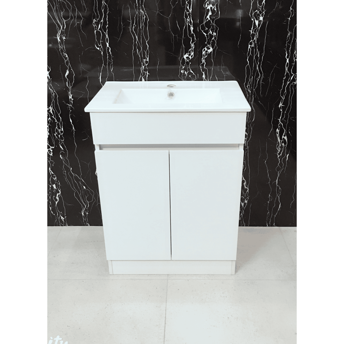 Vanity - Heron Series Plywood N600F White - 100% Water Proof, Freestanding - Square Basin - Nz Depot