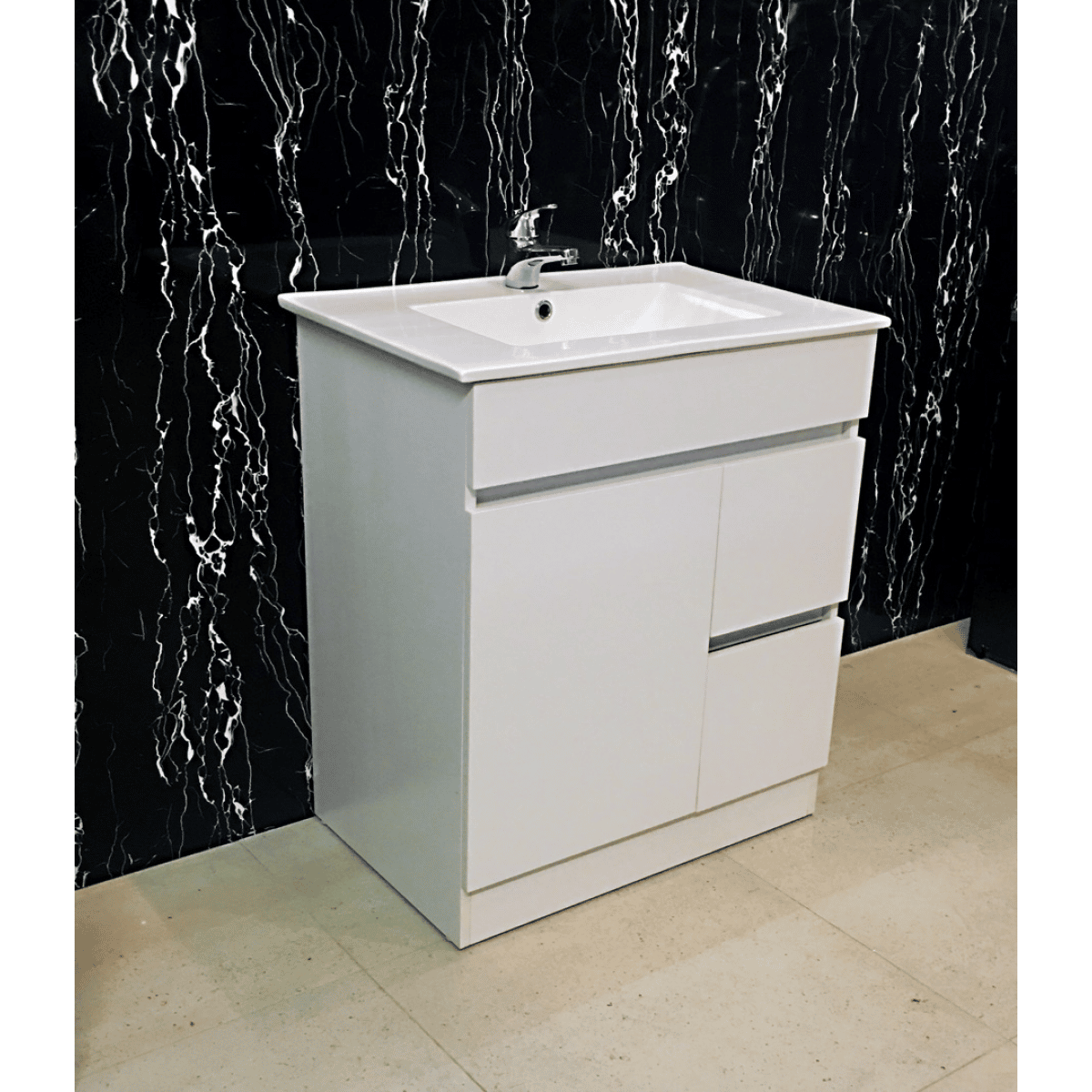 Vanity - Heron Plywood Series N900F White 100% Water Proof, Freestanding - Square Basin - Nz Depot