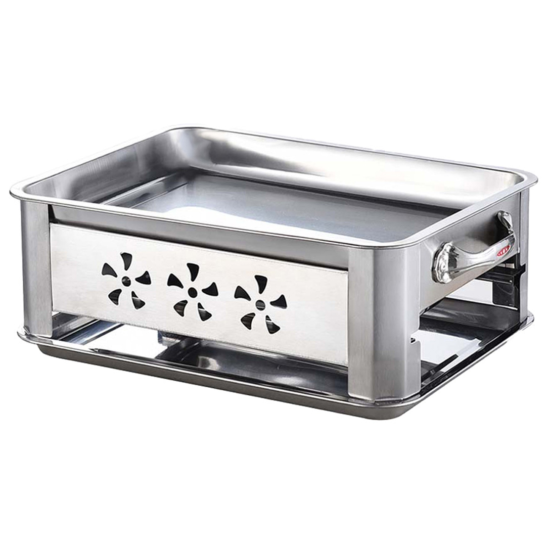 36Cm Portable Stainless Steel Outdoor Chafing Dish Bbq Fish Stove Grill Plate, Furniture, Kitchen &Amp; Dining Room Furniture, Buffets, Sideboards &Amp; Kitchen Islands, , ,  - Nz Depot 1