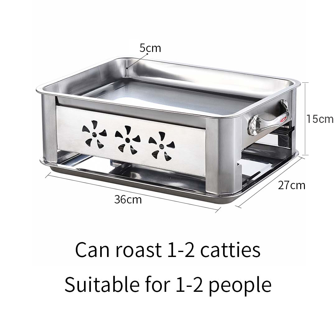 4X 36CM Portable Stainless Steel Outdoor Chafing Dish BBQ Fish Stove Grill Plate, Furniture, Kitchen & Dining Room Furniture, Buffets, Sideboards & Kitchen Islands, , ,  - NZ DEPOT 7