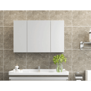 Bathroom Mirror Cabinet 900x130x600 mm - White, Mirror - NZ DEPOT