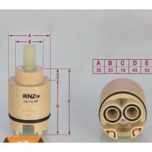 Ceramic Spool Cartridge Faucet Cartridge Mixer Khaki 35mm, Plumbing Accessories - NZ DEPOT