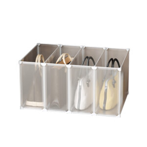 Soga 1 Tier Multifunctional Pp Plastic Bag Box Portable Cubby Diy Storage Shelves Stackable Handbag Purse Organiser Nz Depot - Nz Depot