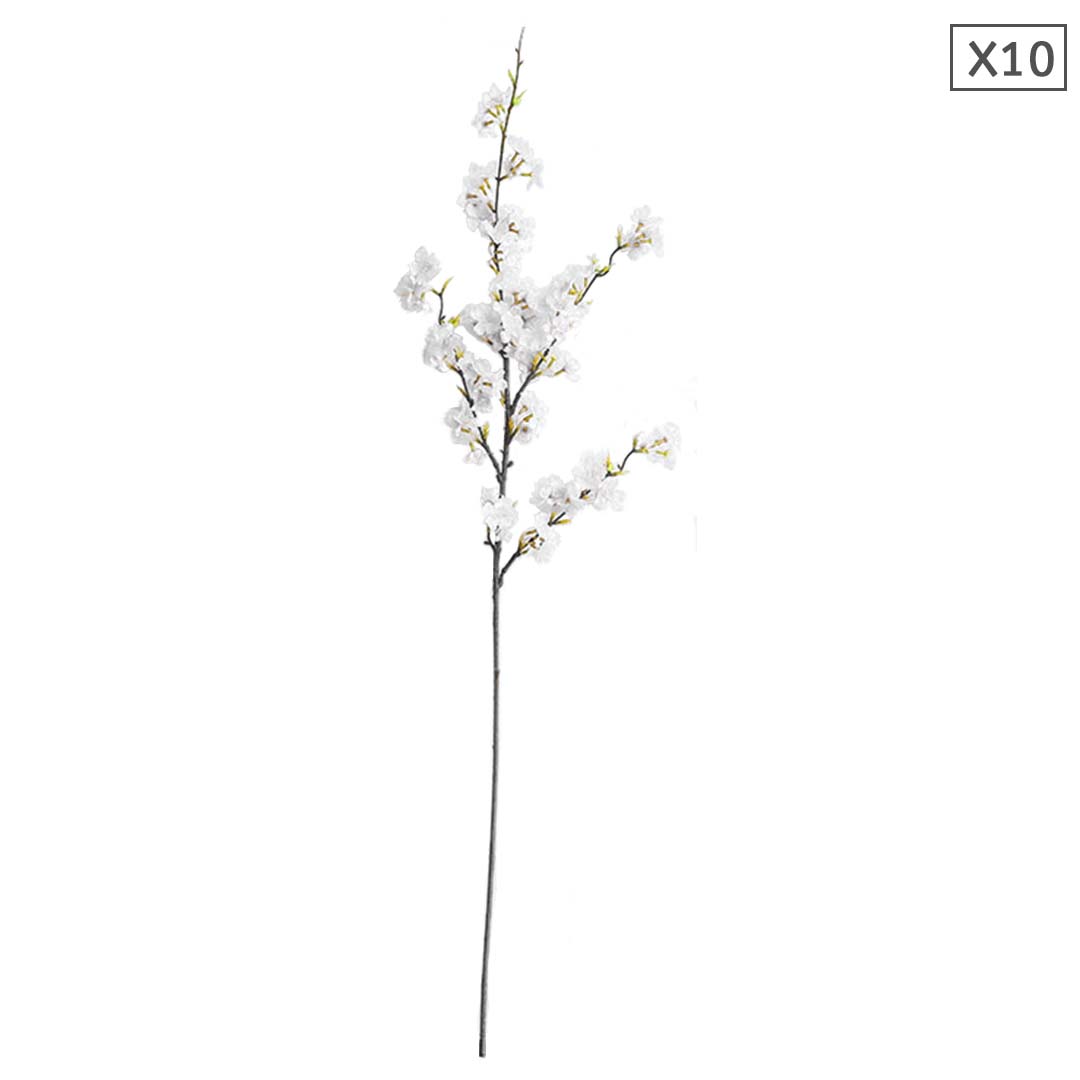 Soga 10X Artificial Silk Flower Fake Cherry Blossom Bouquet Table Decor White, Home &Amp; Living, Home Decor, Artificial Plants, , ,  - Nz Depot 1