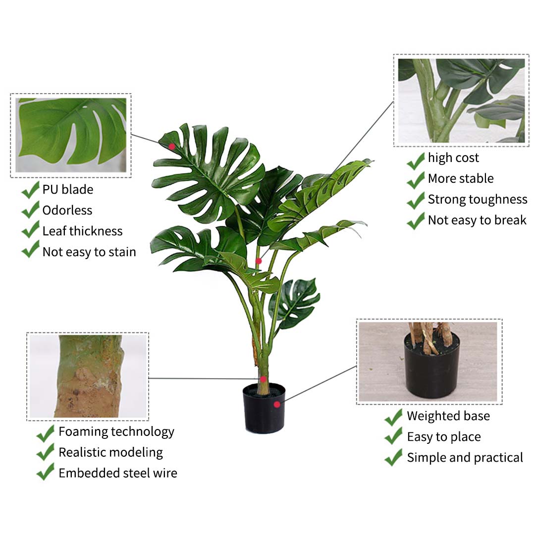 SOGA 120cm Artificial Green Indoor Turtle Back Fake Decoration Tree Flower Pot Plant, Home & Living, Home Decor, Artificial Plants, , ,  - NZ DEPOT 7