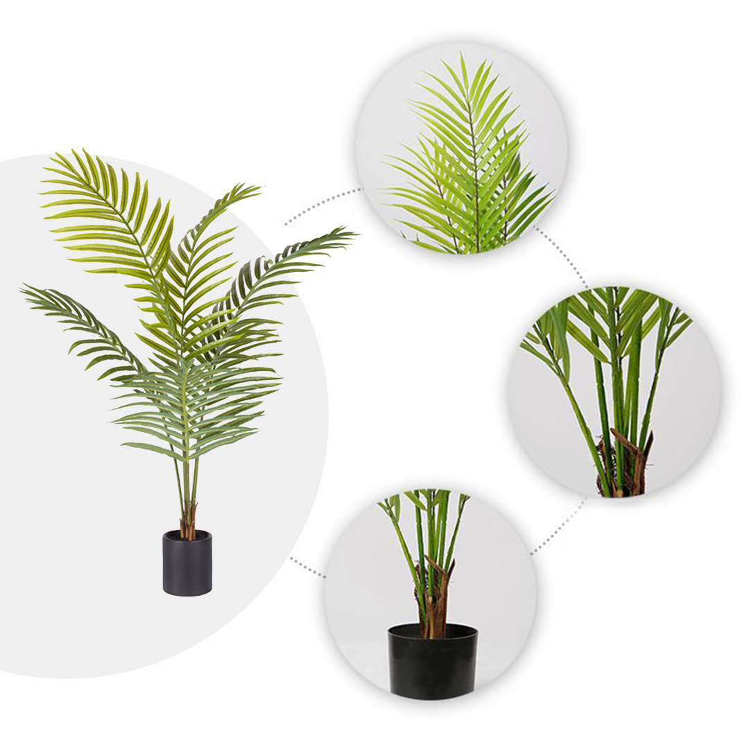 Soga 120Cm Green Artificial Indoor Rogue Areca Palm Tree Fake Tropical Plant Home Office Decor, Home &Amp; Living, Home Decor, Artificial Plants, , ,  - Nz Depot 4