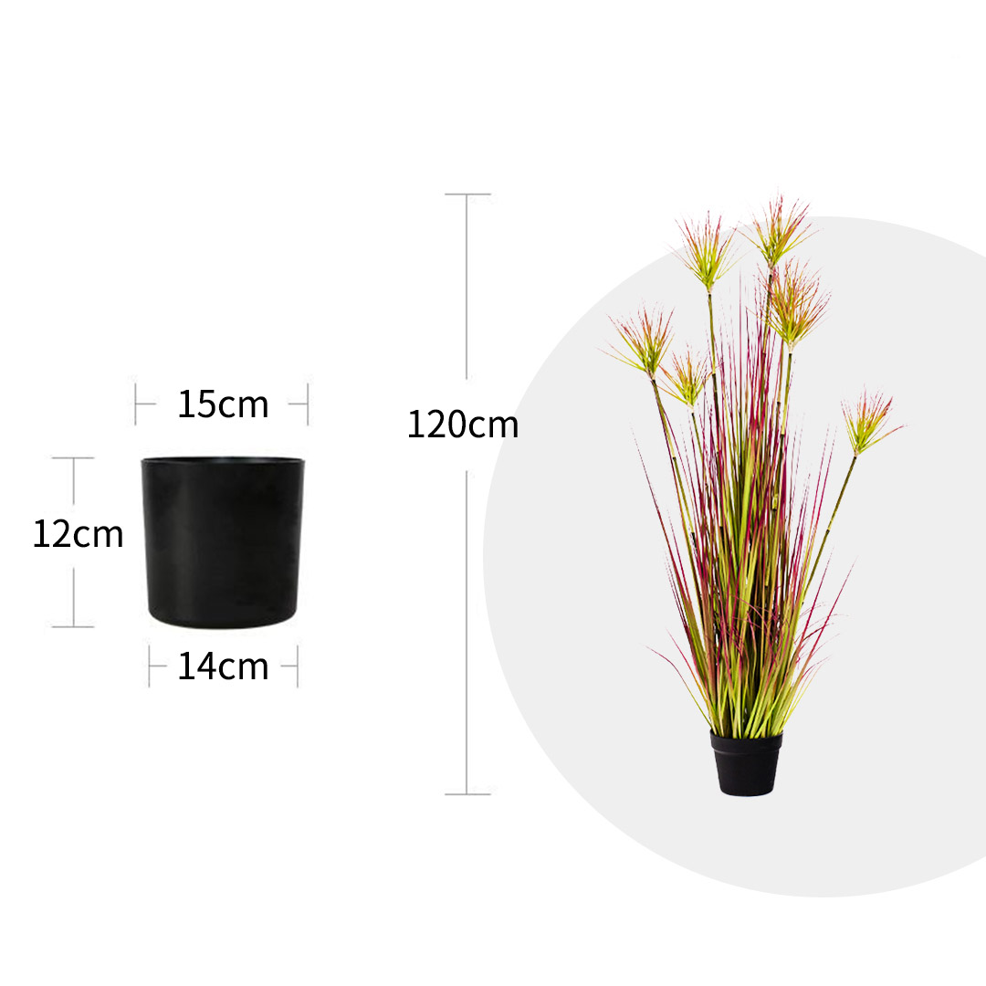 Soga 120Cm Purple-Red Artificial Indoor Potted Papyrus Plant Tree Fake Simulation Decorative, Home &Amp; Living, Home Decor, Artificial Plants, , ,  - Nz Depot 2