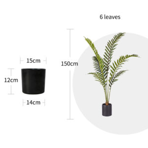 SOGA 150cm Artificial Green Rogue Hares Foot Fern Tree Fake Tropical Indoor Plant Home Office Decor, Home & Living, Home Decor, Artificial Plants, , ,  - NZ DEPOT 2