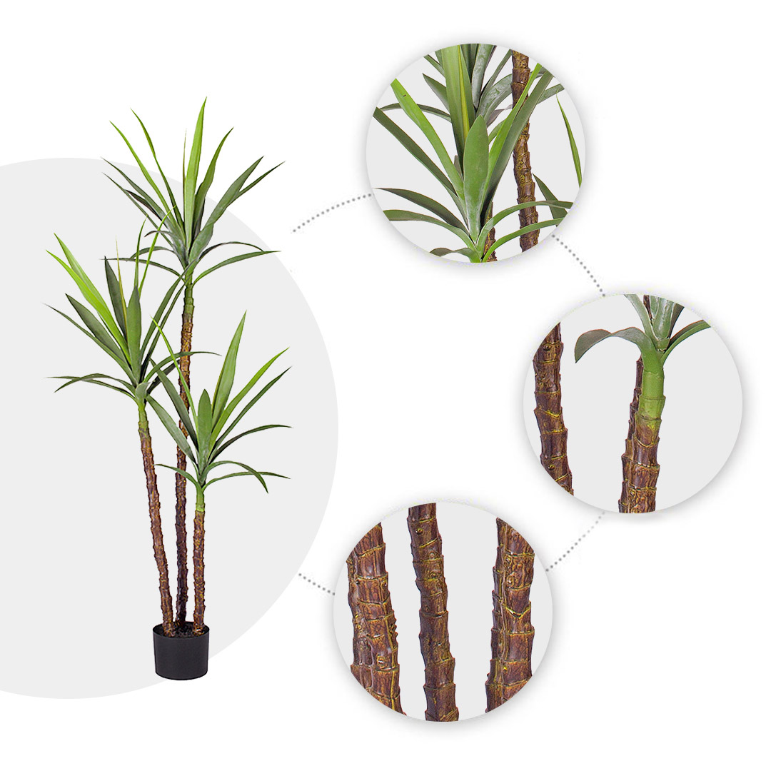 Soga 150Cm Artificial Natural Green Dracaena Yucca Tree Fake Tropical Indoor Plant Home Office Decor, Home &Amp; Living, Home Decor, Artificial Plants, , ,  - Nz Depot 4