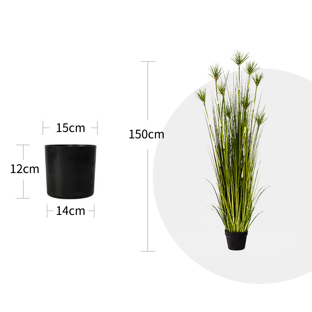 Soga 150Cm Cyperus Papyrus Plant Tree Artificial Green Grass, Home Or Office Indoor Greenery Accent, Home &Amp; Living, Home Decor, Artificial Plants, , ,  - Nz Depot 2