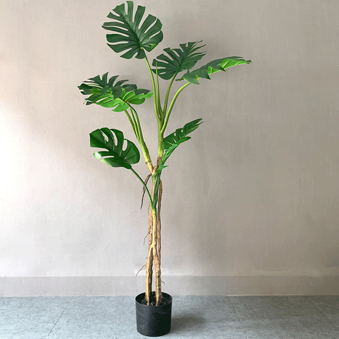 Soga 160Cm Tropical Monstera Palm Artificial Plant Tree, Real Touch Technology, With Uv Protection, Home &Amp; Living, Home Decor, Artificial Plants, , ,  - Nz Depot 3