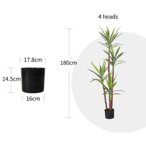 SOGA 180cm Artificial Natural Green Dracaena Yucca Tree Fake Tropical Indoor Plant Home Office Decor, Home & Living, Home Decor, Artificial Plants, , ,  - NZ DEPOT 2