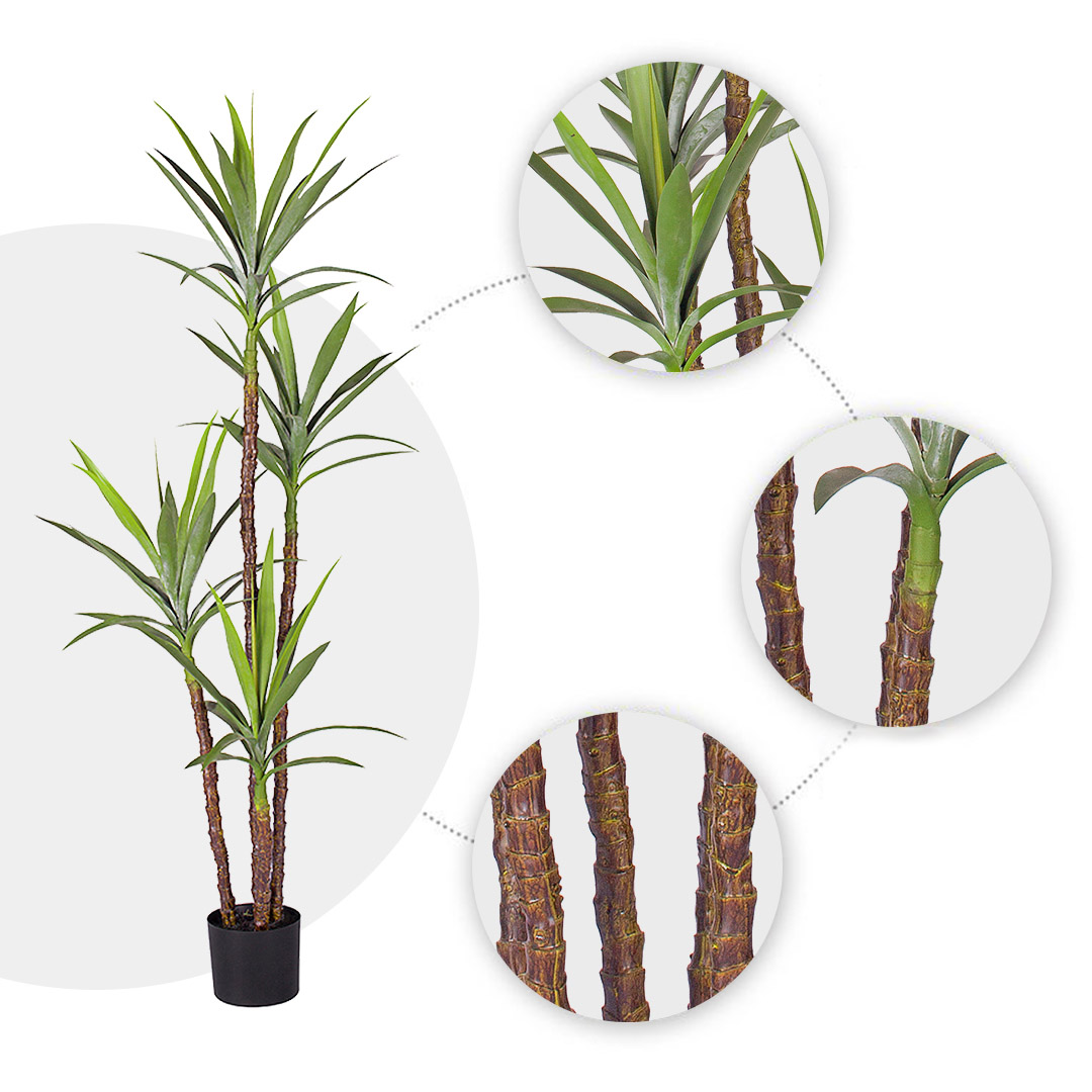 SOGA 180cm Artificial Natural Green Dracaena Yucca Tree Fake Tropical Indoor Plant Home Office Decor, Home & Living, Home Decor, Artificial Plants, , ,  - NZ DEPOT 4