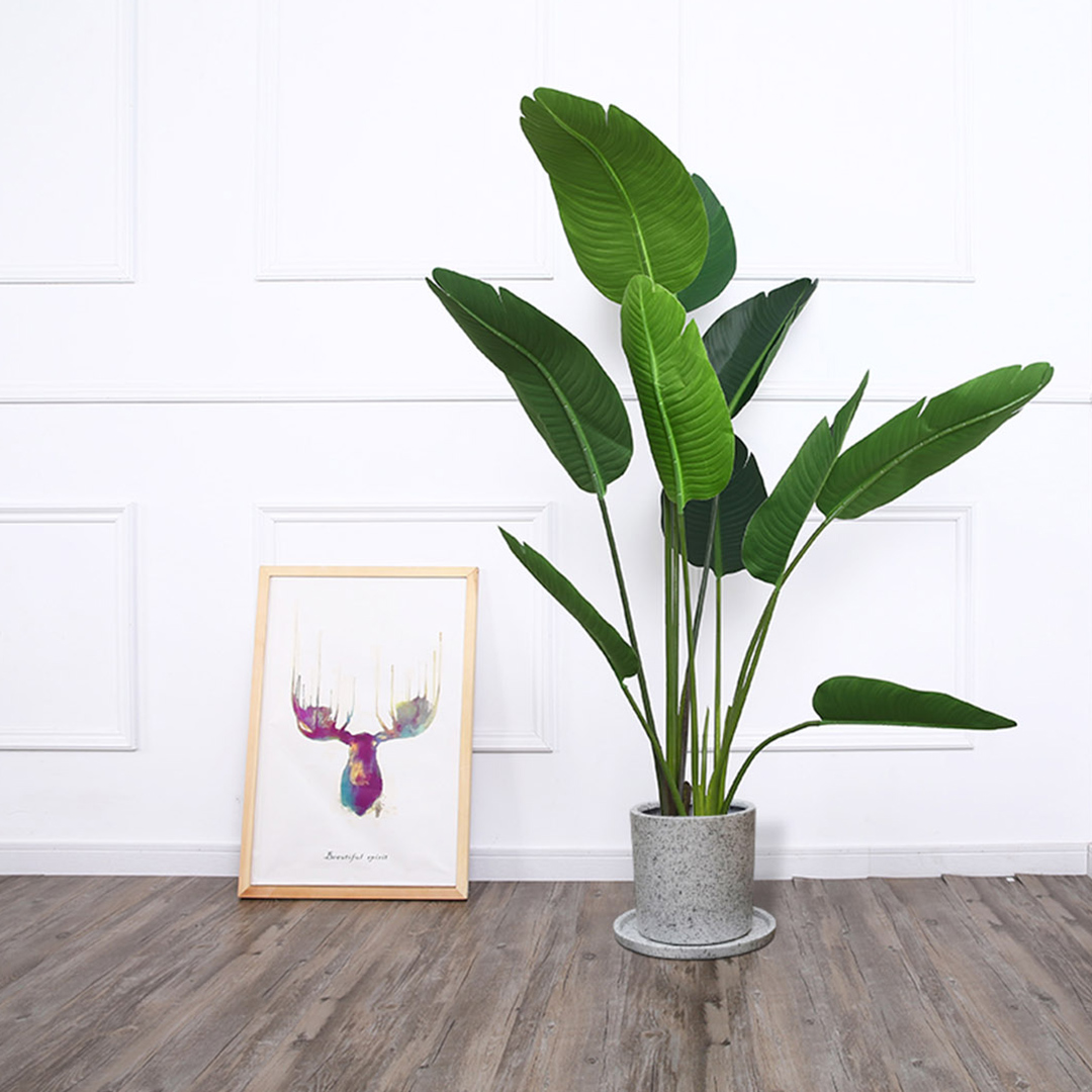 SOGA 180cm Artificial Bird of Paradise Plants Fake Tropical Palm Tree with 10 in Pot and Woven Seagrass Belly, Home Decor, Home & Living, Home Decor, Artificial Plants, , ,  - NZ DEPOT 8