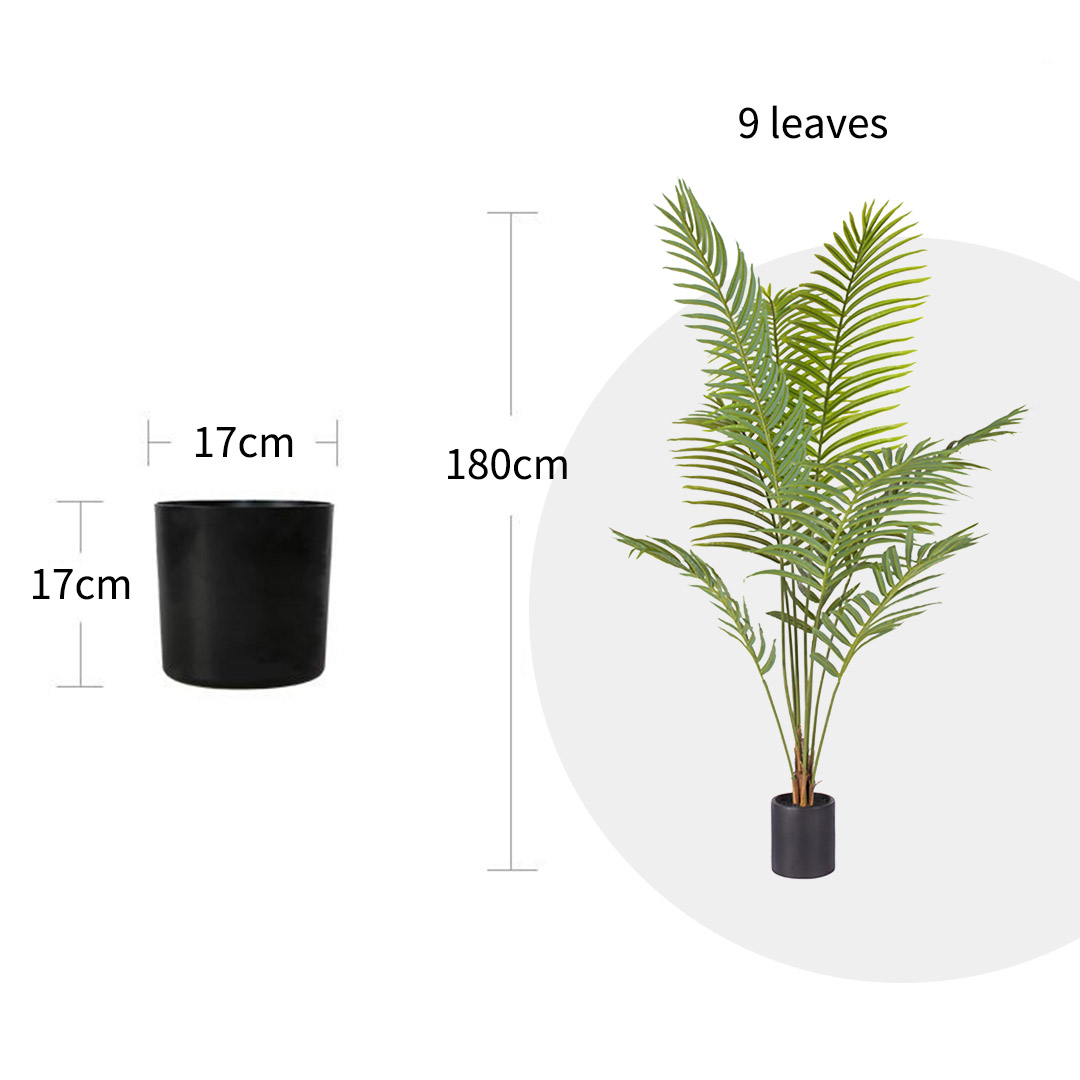 Soga 180Cm Green Artificial Indoor Rogue Areca Palm Tree Fake Tropical Plant Home Office Decor, Home &Amp; Living, Home Decor, Artificial Plants, , ,  - Nz Depot 2